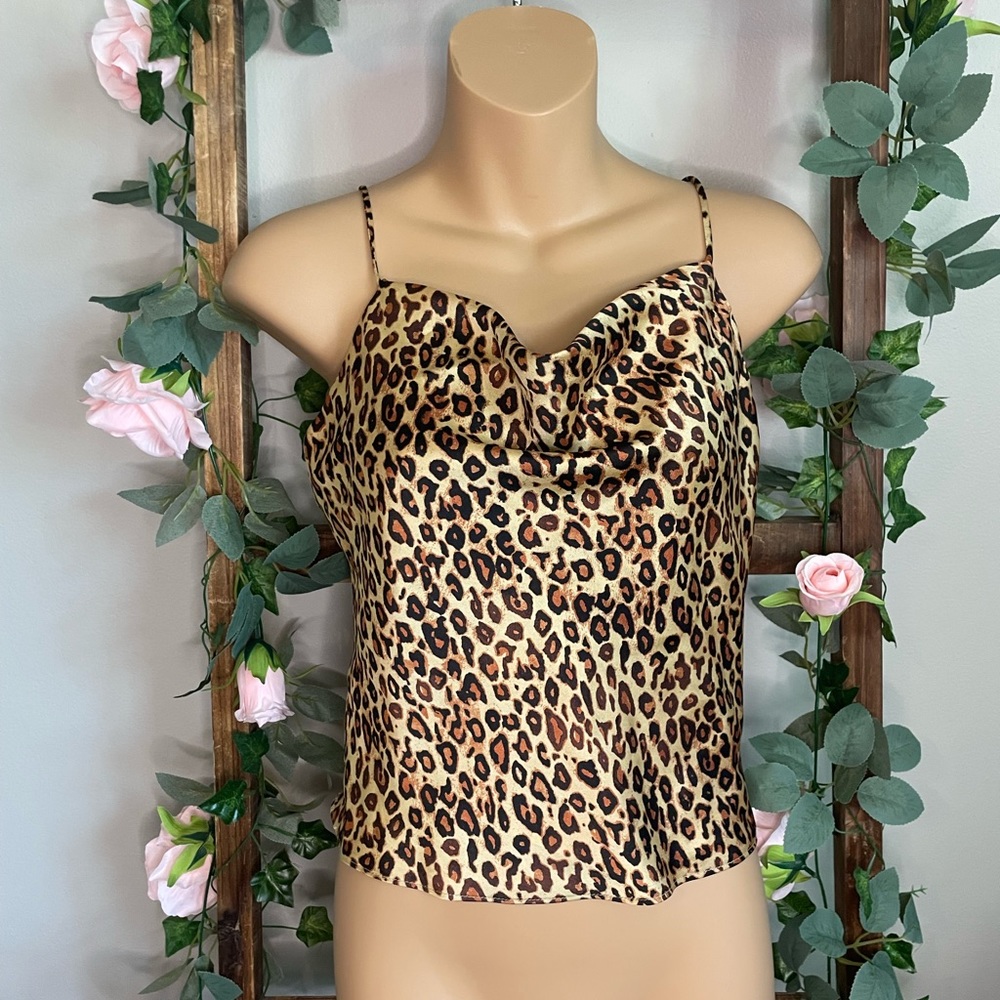 Zara Leopard Print Sleeveless Camisole Size Medium NWT